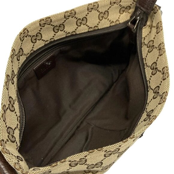 Auth GUCCI GG Pattern, Shelly (Web) 189749 Beige Red Green Jacquard Leather - Picture 6 of 16